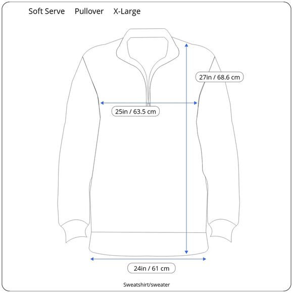 Soft Serve Womens 1/4 Zip Pullover Sweater Size XLarge Sweatshirt Cloud Cotton - Picture 11 of 11